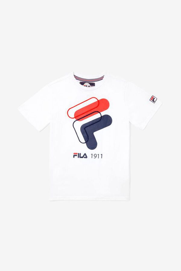 Fila Tričká Detske Biele - Kids 3D White Vypredaj - Slovakia 81926-NLYA